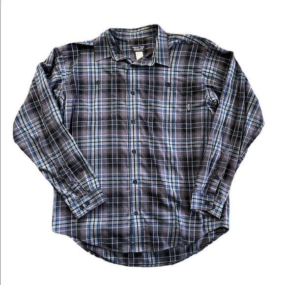 PATAGONIA Long Sleeve Organic Pima Cotton Shirt Size Large - Picture 1 of 7
